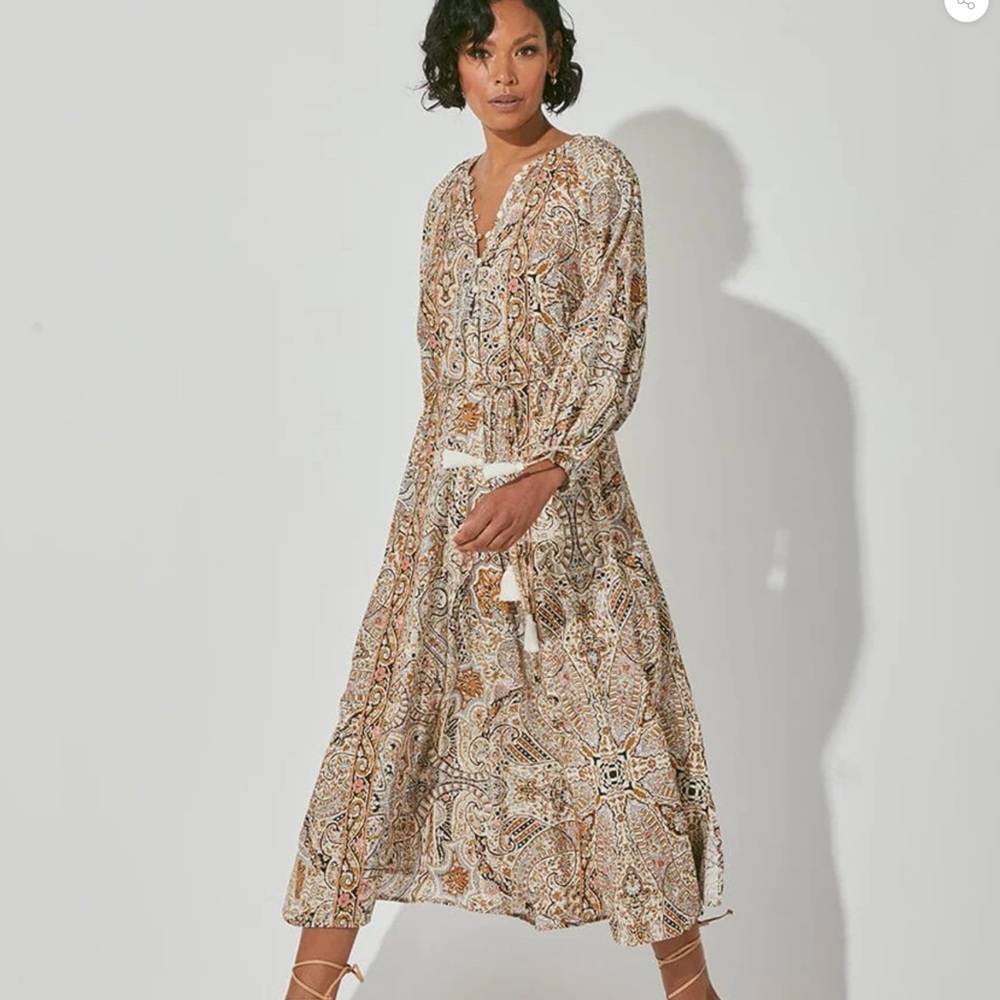 Tuckernuck Multi-Color Paisley Midi Dress
